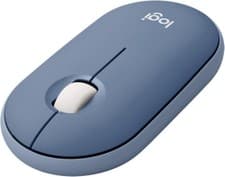 Image of Logitech Pebble M350 Wireless Bluetooth Silent Mouse unifying nano Blueberry