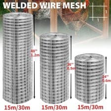 Image of 10-50M Welded Wire Mesh Aviary Fencing Fence Chicken Rabbit Garden Galvanised
