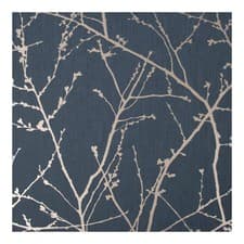 Image of Superfresco Easy Innocence Wallpaper | Branch Design Navy & Copper Metallic