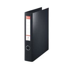 Image of Esselte 4 Ring Binder, PP, Holds up to 380 Sheets, 60 mm Spine, 82407- A4, Black