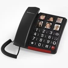 Image of Amplicomms BigTel 40 Plus 40+ Black Corded Big Button Elderly Amplified Phone