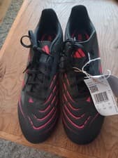 Image of Adidas Predator Pro Astro Turf TF Football Shoes Trainers UK 11 Black Red £65