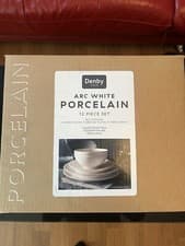 Image of Denby stone white 12 Piece Tableware Dinner Set Brand New in Box