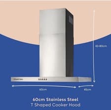 Image of Russell Hobbs 60cm Chimney Cooker Hood - Stainless Steel RHTCH600B1SS