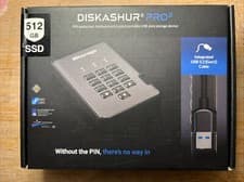 Image of iStorage diskAshur PRO2 256-bit 512GB USB 3.1 secure encrypted solid-state drive