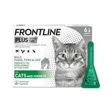 Image of Frontline Plus Cat & Ferret Flea Treatment 6 Pipettes Flea Tick Control
