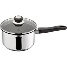 Image of Judge Vista 20cm 3L Non-Stick Stainless Steel Saucepan with Strain Pour Lid