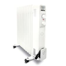 Image of Electric Oil Filled Radiator Portable Heater With 3 Heat Settings Thermostat