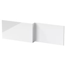Image of 1700mm Waterproof Square Shower Bath Front Panel - Gloss White