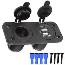 Image of 5V USB Car Cigarette Lighter Socket Splitter Charger Power Adapter Blue Light A