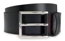 Image of HUGO BOSS Giaspo Men’s Black Smooth Leather Belt Size 90cm / 34” NEW
