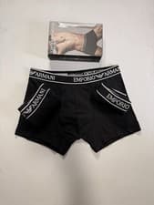 Image of Emporio Armani Men's Underwear 3-Pack Medium Boxer Shorts Trunk Short Black