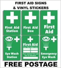 Image of First Aid Signs /   Plastic Signs or Stickers, Waterproof signs