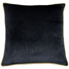 Image of Riva Paoletti Meridian Faux Velvet Piped Cushion Cover Decorative Sofa Pillow UK