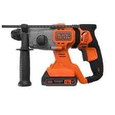 Image of Black+Decker SDS+ Drill Cordless BCD900D1K-GB 18V 1 x 2Ah Li-ion Brushless