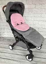 Image of Universal Footmuff Fleece cosy toes Pushchair Stroller Buggy Car seat Grey/Pink