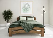 Image of King Bed Frame 5ft – Solid Wooden Bed Frame for Adults, F10