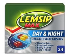 Image of Lemsip Max Day & Night Cold & Flu Relief - 24 Capsules