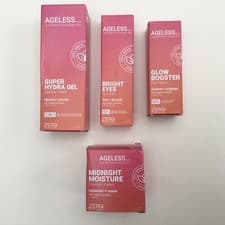 Image of ZERO AGELESS...4-item bundle: CLEANSER, SERUM, EYE CREAM, NIGHT CREAM All BNIB