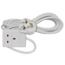 Image of 1 Way Gang Single Socket Mains Electric Extension Lead 2/5/10m Cable 13A UK Plug