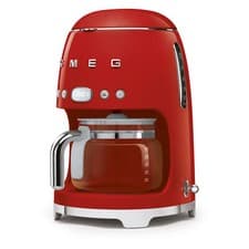 Image of Smeg DRIP Fitler COFFEE MACHINE DCF02RDUK 10 Cup Digital Display in RED