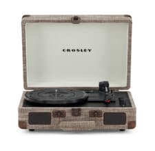 Image of Crosley Cruiser Deluxe PLUS Portable Turntable Vinyl Record Player Havana NEW