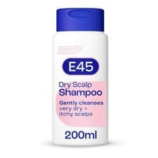 Image of E45 Dry Scalp Shampoo for Very Dry, Itchy and Flaky 200 ml (Pack of 1), White