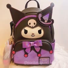Image of NYCC LE Sanrio Kuromi Witch Cosplay Mini Backpack w/ My Melody Coin Bag (NWT)