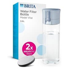Image of Brita Fill & Go Vital Water Filter Bottle With 2 MicroDiscs 600ml - Light Blue
