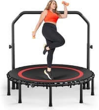 Image of Cowish Fitness Trampoline Rebounder Foldable Exercise Home Gym