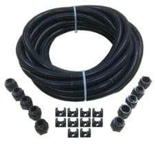 Image of 20mm FLEXIBLE BLACK CONDUIT CONTRACTOR PACK With 10 GLANDS & LOCKNUTS