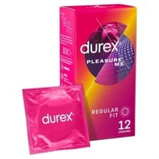 Image of Durex Pleasure Me 12 Pack Condoms - Thick, Ribbed and Dotted Latex - Regular Fit