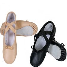 Image of Ballet Shoes Leather Ballet Dance shoes Full Sole Children & Adults Sizes