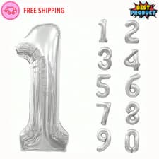 Image of Large Number Balloons 40 Inch Foil 0-9 Giant Helium Air Birthday Party Decor UK