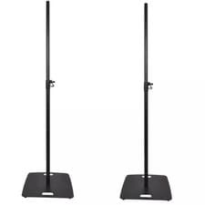 Image of Speaker Stand 35mm Square Carry Bags Adjustable Kit DJ Disco Stage Black White