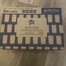 Image of Tommee Tippee Twist&Click Nappy Refills Pack of 8 Brand New