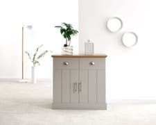 Image of Kendal Compact Sideboard Grey/ Oak- Assembly option-LOCAL DELIVERY ONLY