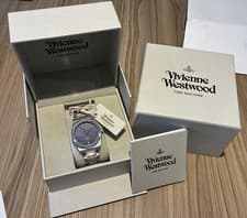 Image of New Ladies Vivienne Westwood Limehouse Blue & Rose Gold Dial Watch VV244DBLSL