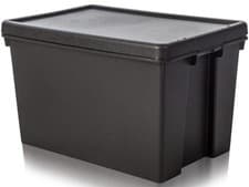 Image of Wham Bam Grey Heavy Duty Plastic Storage Box Boxes With Lids 62L Various