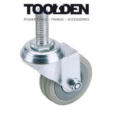 Image of Draper 65470 Swivel Bolt Fixing Rubber Castor, 50mm Diameter, S.W.L. 50kg