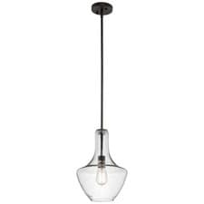 Image of 1 Bulb Ceiling Pendant Light Fitting Olde Bronze LED E27 60W Bulb