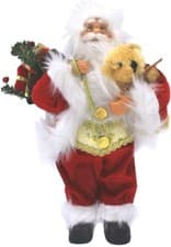 Image of Santa Claus Christmas Decoration 30cm Standing Santa Red and White 81970