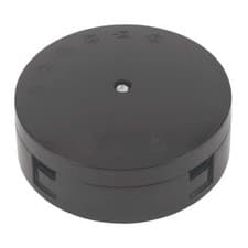 Image of 30Amp 3-Terminal Heavy Duty Electrical Junction Box Black 85mm IP20
