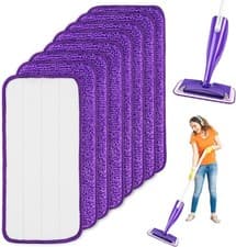 Image of 8 Pack for Flash Power Mop Refill Pads Kit, Reusable Spray Microfibre Mop
