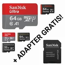 Image of SanDisk Ultra 32GB 64GB Class 10 UHS micro SD SDHC memory card + ADAPTER GRATIS