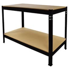 Image of Heavy Duty 100cm Boltless Metal Work Tool Bench Workbench DIY Station Garage