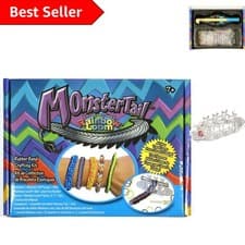 Image of Compact Monster Tail Loom Bracelet Making Kit: Perfect for Young Creatives