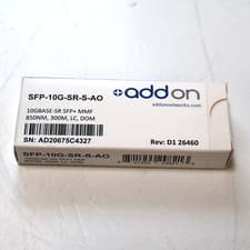 Image of AddOn SFP-10G-SR-S-AO 10GBASE-SR SFP+ Transceiver Module (850nm, 300m, LC, DOM)