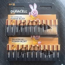 Image of Duracell Plus AA Alkaline Batteries Pack of 12 LR6 1.5V Extra Life 2 Pack