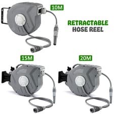 Image of 10/15/20m Garden Patio Hose Reel Wall Mounted Retractable Auto Rewind Pipe 180°